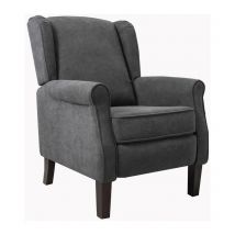 Roomee - Russell Wing Back Fabric Recliner Armchair Sofa Chair in Grey