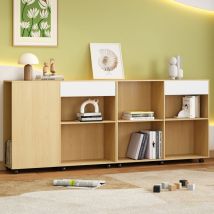 Roomfitters - Armoires de Rangement, avec Étagères et Compartiments Ouverts, Armoires Trouées, 2 Armoires sur Roulettes, Modulables, mdf, Panneau de