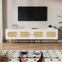 Roomfitters - Support tv pour téléviseur de 75 pouces, meubles bas, étagères tv, armoire tv, centre de divertissement, table console tv, centre de