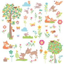 Roommates - Stickers - Créatures Des Bois - Hauteur 45,7 cm