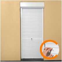 FRANCE-COMBI Volet roulant PVC manuel a tirage pour porte - L 100 x H 220 cm