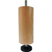 Pied de lit Réglable H25cm D7cm vernis naturel filetage 8mm