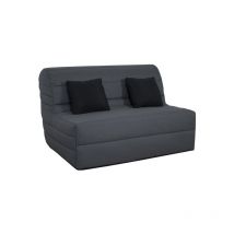 Ub Design - Canapé lit Caly bz 140 mousse 28 kg couette grise