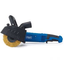 Scheppach Décapeur à rouleaux MRS1300 - Surfaceuse extérieure - 1300 W - Vitesse réglable - Brosse métallique + brosse synthétique incluses