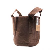 Root Pouch - 3 - 12L - Pot géotextile avec anses Marron - Ligne Boxer - 25.5x21.5cm