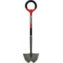 Venteo - RootSlayer - Cortador de raíces en forma de media luna, dientes dentados