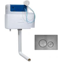 Cascade Cistern and Rondo Gunmetal Finish Dual Flush Plate - Roper Rhodes