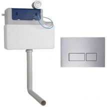 Roper Rhodes Cascade Concealed Dual Flush WC Toilet Cistern +Plaza S/Steel Plate