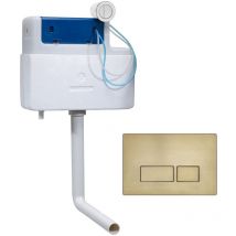 Torrent Concealed Dual Flush btw + TR9036 Square Plate Brass Finish - Roper Rhodes