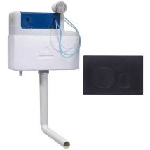 Roper Rhodes - Torrent Concealed Dual Flush wc Toilet Cistern + Rondo Black Plate