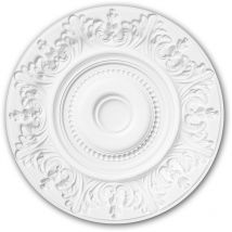 Profhome Decor - Rosace 156020 Profhome Élement décorative Élement pour plafond style Rococo-Baroque blanc ø 47 cm