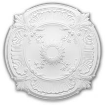 Profhome Decor - Rosace 156026 Profhome Élement décorative Élement pour plafond style Néo-Renaissance blanc ø 77 cm