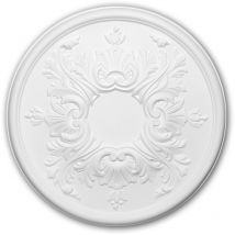 Profhome Decor - Rosace 156030 Profhome Élement décorative Élement pour plafond style Rococo-Baroque blanc ø 39,5 cm