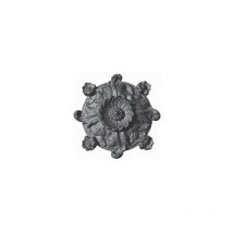 Rosace avec détail floral en fonte - Diamètre 170mm - à visser avec taraudage M5 (4,2mm) Deco Fer Forge