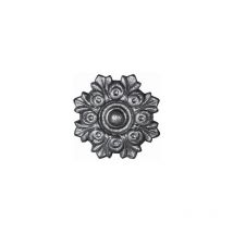 Rosace avec détail floral en fonte - Diamètre 55mm - à visser avec taraudage M5 (4,2mm) Deco Fer Forge