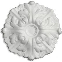 Saarpor - decosa Rosace Daphne ø 22 cm - polystyrène - blanc - 6 pces - Blanc
