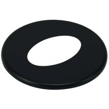 Rosace de Cheminee dn 80 mm pour Cheminee à pellets à plafond incliné à 45°, peint en noir