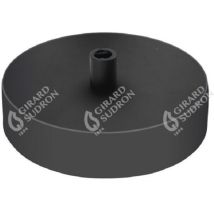 Girard Sudron – Rosace de plafond ronde métal noir – 1 sortie pour câble 6 mm – Couleur : noir, Matières : acier