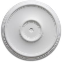 Rosace Elsa - ø 35 cm - polystyrène - blanc - 4 pces - Blanc - Decosa