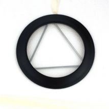 Rosace emaillee noir mat 180