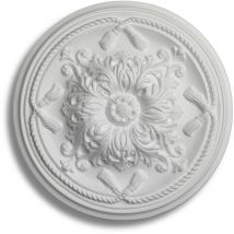 Decosa - Rosace Esmeralda ø 45 cm - polystyrène - blanc - 1 pce - Blanc