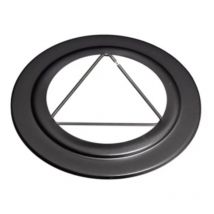 Isotip Joncoux - Roseta para muelle esmaltado - negra - Ø125mm - para pellets y leña Joncoux