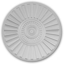 Profhome Decor - Rosace Profhome 156801 Médaillon Élément décoratif style Art déco blanc ø 35 cm