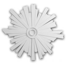 Profhome Decor - Rosace Profhome 156803 Médaillon Élément décoratif style Art déco blanc ø 45 cm