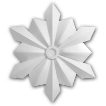 Profhome Decor - Rosace Profhome 156805 Médaillon Élément décoratif style Art déco blanc ø 38 cm