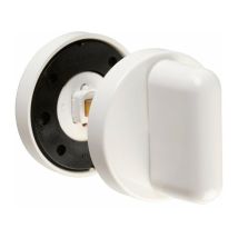 Normbau – Rosace pour porte en nylon blanc – Diamètre 52 mm, Longueur 135 mm, Saillie 69 mm – Fixation invisible