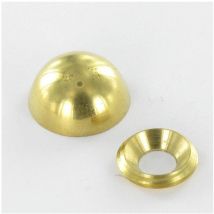 Rosace ronde ou cache vis (1 rosace et 1 cuvette de vis) Laiton Diamètre 15 Pour Vis M5-1 piece