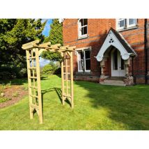 Churnet Valley - Rose Large Arch - Wooden Garden Plant Support - L50 x W120 x H210 cm - Minimal Assembly Required