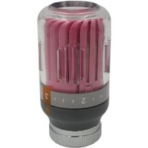 Rose/gris Radiateur Tête Soupape Thermostatique M30x15 Crystal Colour 8-30c