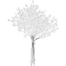 Rosenice Lot de 50 tiges de fleurs artificielles en acrylique pour bouquet de mariée, décorations pour cheveux de mariage, bricolage