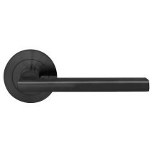 Jandel - manivela con roseta redonda de aluminio rental ø50 negro mate