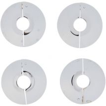 Rosetta per cerniera in metallo cromato, 12 mm (1/8'), diametro esterno di 55 mm, set da 2 pezzi, 19272 9