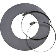 Rosette Ø 100 mm – schwarz – Klemmschellen