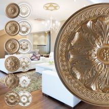 Marbet Design - Rosette en polystyrène - décor intérieur, stuc plafond et mur eps - or: R-08 - ø 47cm, grand gold