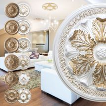 Marbet Design - Rosette en polystyrène - décor intérieur, stuc plafond et mur eps - or: R-08 - ø 47cm, or