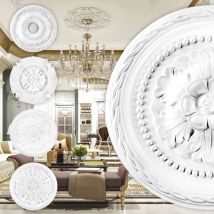 Grand Decor - Rosette en pu - décoration intérieure, stuc pour plafond et mur, matériau dur - R101-R124: R116 - ø 300