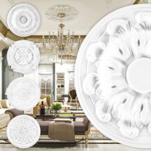 Grand Decor - Rosette en pu - décoration intérieure, stuc pour plafond et mur, matériau dur - R101-R124: R115 - ø 200