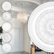 Hexim Perfect - Rosette Stucco - Rosette de plafond en mousse dure de pu, robuste Série 1: B3005 - ø 400mm