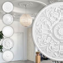 Hexim Perfect - Rosette Stucco - Rosette de plafond en mousse dure de pu, robuste Série 1: B3037 - ø 840mm