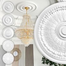 Hexim Perfect - Rosette Stucco - Rosette de plafond en mousse dure de pu, robuste Série 2: B3049 - ø 690mm