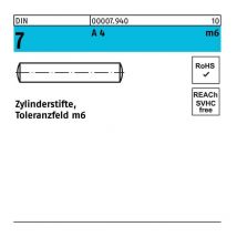 Zylinderstift din 7 10 m6 x 60 a 4 din 7
