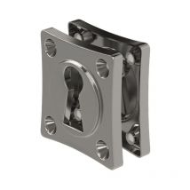 Rosettenpaar Befestigungsschrauben ZamakTürrosetten glänzend vernickelt Buntbart