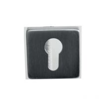 Paar quadratische Rosetten Edelstahl 304 53 x 53 mm - Schlüssel i - 653