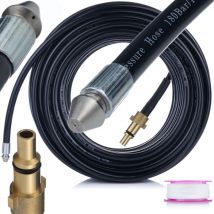 Rosfix Kanalreinigungsschlauch 40 m – 1/4" Gewinde, 160 bar, 60 °c Ersatzteil Für Hochdruckreiniger Nilfisk, Lavor, Stihl Re 88–130 Düse 1+3, 