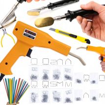 Rosfix Set Kunststoffschweißgerät & Heißklammergerät – 230 v, 50 w, 800 Klammern, 5 Schweißdrähte Für Pp, Pe, Abs, Pvc Reparaturset Für Stoßstangen & 