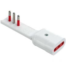 Adaptateur extra plat 90 degrés 10/16a blanc- rs7711b - Rosi
